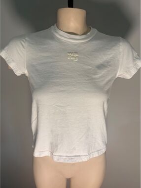 Alexander Wang White Cotton Short Sleeve Tee XX-Small
